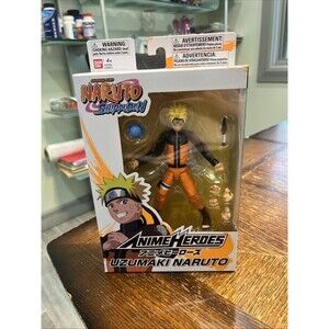 Bandai Anime Heroes Naruto Shippuden Uzumaki Naruto 6" Action Figure